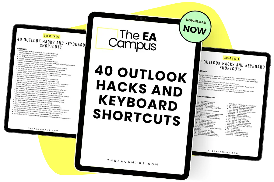 Outlook Hacks and Keyboard Shortcuts for Executive Assistants