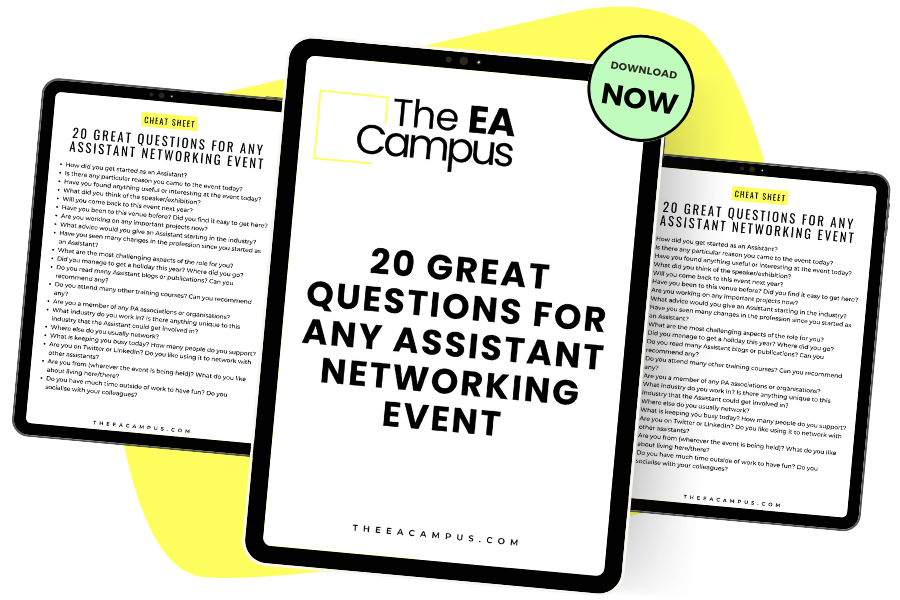 20 Networking Questions for Executive Assistants