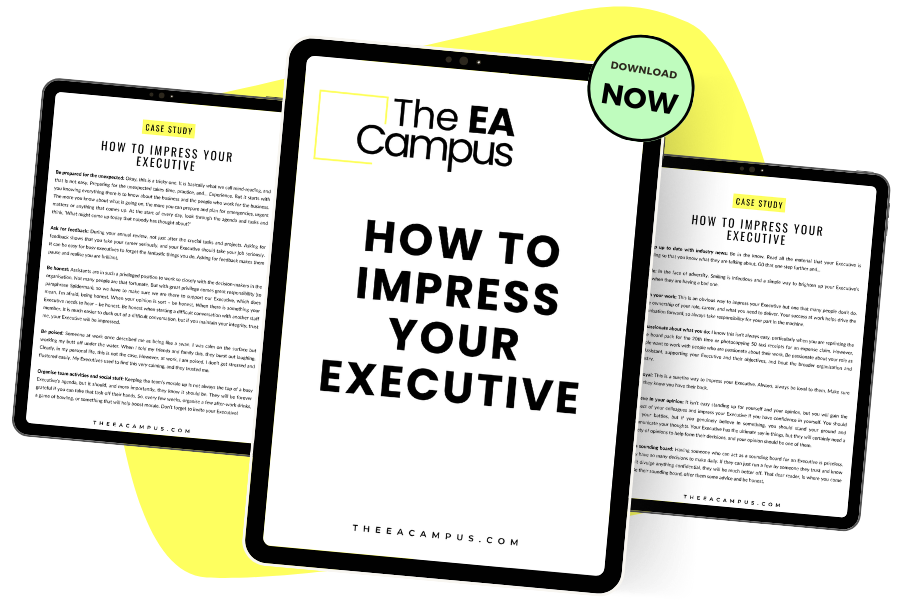 How Assistants can impress their Executive worksheet