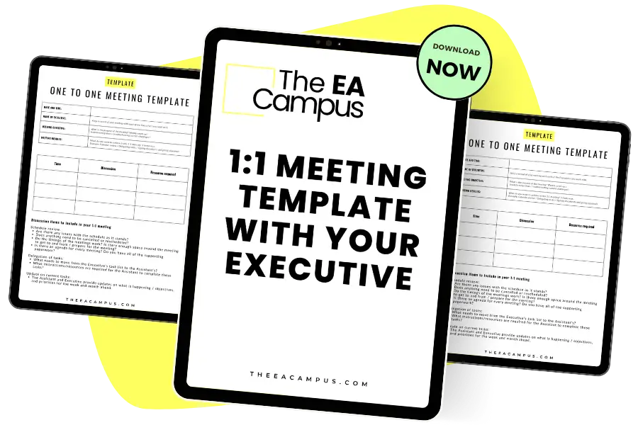 1:1 Meeting Template for Executives and Assistants