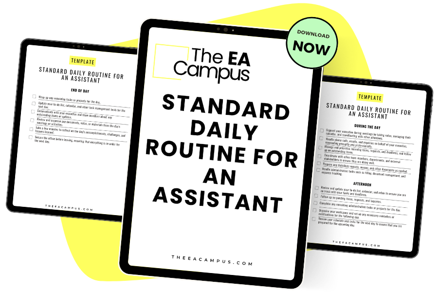 Standard Daily Checklist Template for Assistants