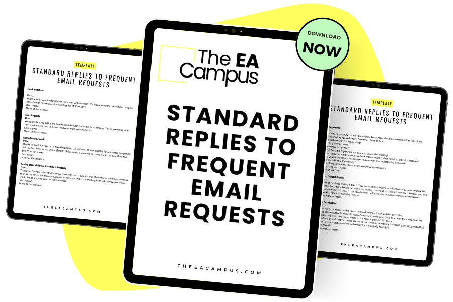 Standard Replies for Executive Assistants Template