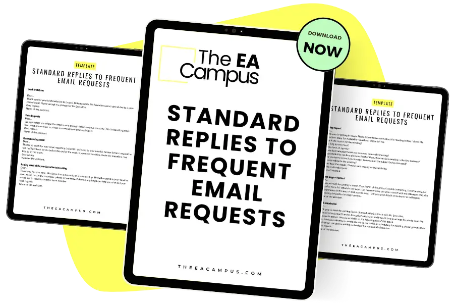 Standard Replies for Executive Assistants Template